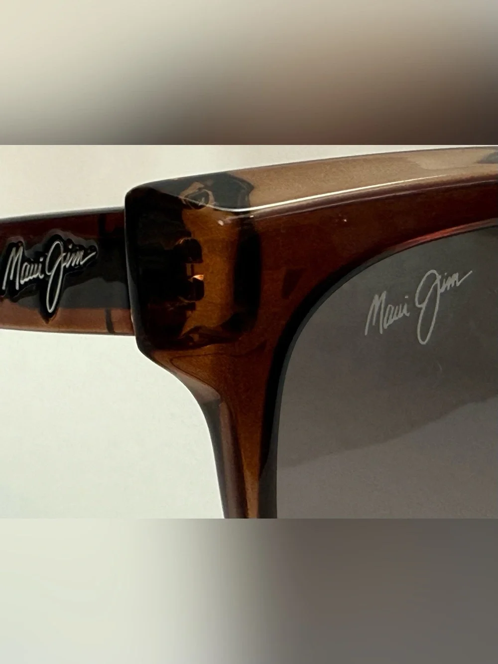 NEW - Maui Jim Olu Olu Brown & Blue Frame with Grey Polarized Lenses